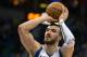 Feb 6, 2013; Minneapolis, MN, USA; Minnesota Timberwolves center Nikola Pekovic (14) against the San Antonio Spurs at the Target Center. The Spurs defeated the Timberwolves 104-94. Mandatory Credit: Brace Hemmelgarn-USA TODAY Sports