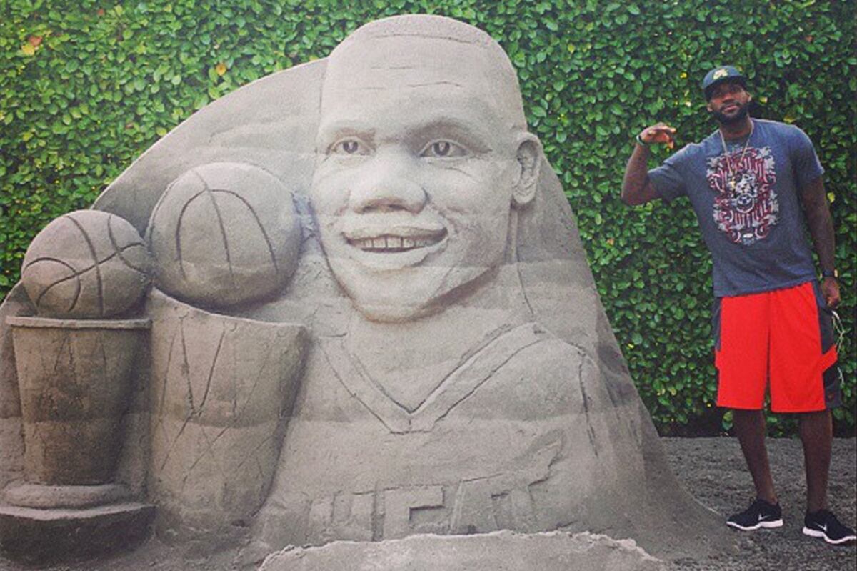 Nike Builds LeSphinx, a Giant LeBron James Statue Made out of Sand News, Scores, Highlights