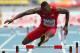 MOSCOW, RUSSIA - AUGUST 12: Michael Tinsley of the United States competes in the Men's 400 metres hurdles heats during Day Three of the 14th IAAF World Athletics Championships Moscow 2013 at Luzhniki Stadium on August 12, 2013 in Moscow, Russia. (Photo by Paul Gilham/Getty Images)