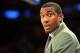 May 5, 2013; New York, NY, USA; New York Knicks power forward Amar'e Stoudemire looks on before the first half of game one of the second round of the NBA Playoffs against the Indiana Pacers. Pacers won the game 102-95. Mandatory Credit: Joe Camporeale-USA TODAY Sports