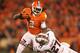 CLEMSON, SC - NOVEMBER 24: Sammy Watkins #2 of the Clemson Tigers is tackled by Victor Hampton #27 of the South Carolina Gamecocks during their game at Memorial Stadium on November 24, 2012 in Clemson, South Carolina. (Photo by Streeter Lecka/Getty Images)