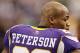 MINNEAPOLIS, MN - DECEMBER 30: Adrian Peterson #28 of the Minnesota Vikings after a game against Green Bay Packers on December 30, 2012 at Mall of America Field at the Hubert H. Humphrey Metrodome in Minneapolis, Minnesota. The Vikings defeated the Packers 37-34. (Photo by Andy Clayton King/Getty Images)