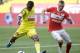 MOSCOW, RUSSIA - APRIL 22: Evgeni Makeev of FC Spartak Moscow battles for the ball with Samuel Eto'o (L) of FC Anzhi Makhachkala during the Russian Football League Championship match between FC Spartak Moscow and FC Anzhi Makhachkala at the Luzhniki Stadium on April 22, 2012 in Moscow, Russia. (Photo by Dmitry Korotayev/Epsilon/Getty Images)