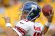 PITTSBURGH, PA - AUGUST 10: Eli Manning #10 of the New York Giants warms up before the game against the Pittsburgh Steelers on August 10, 2013 at Heinz Field in Pittsburgh, Pennsylvania. (Photo by Justin K. Aller/Getty Images)