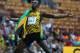 MOSCOW, RUSSIA - AUGUST 17: Usain Bolt of Jamaica celebrates winning the gold medal in the Men's 200 metres final during Day Eight of the 14th IAAF World Athletics Championships Moscow 2013 at Luzhniki Stadium on August 17, 2013 in Moscow, Russia. (Photo by Cameron Spencer/Getty Images)
