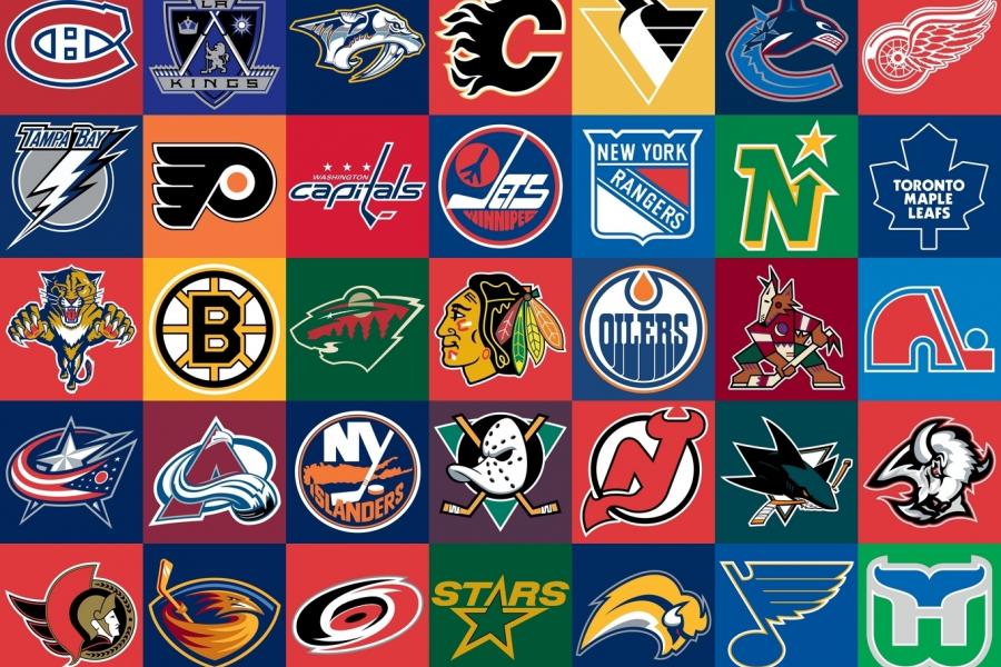 90s NHL Logo Collage (all edited/enhanced by me) : r/nhl