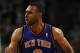 BOSTON, MA - APRIL 17: Jared Jeffries #9 of the New York Knicks celebrates after teammate Toney Douglas #23 made a shot in Game One of the Eastern Conference Quarterfinals in the 2011 NBA Playoffs on April 17, 2011 at the TD Garden in Boston, Massachusetts. NOTE TO USER: User expressly acknowledges and agrees that, by downloading and or using this photograph, User is consenting to the terms and conditions of the Getty Images License Agreement. (Photo by Elsa/Getty Images)