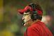 EUGENE, OR - SEPTEMBER 1: Head coach Gus Malzahn of the Arkansas State Red Wolves calls a play against the Oregon Ducks on September 1, 2012 at Autzen Stadium in Eugene, Oregon. (Photo by Craig Mitchelldyer/Getty Images)