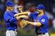 PHILADELPHIA, PA - JUNE 21: Matt Harvey #33 and David Wright #5 of the New York Mets goof around after defeating the Philadelphia Phillies 4-3 in an MLB baseball game on June 21, 2013 at Citizens Bank Park in Philadelphia, Pennsylvania. (Photo by Rich Schultz/Getty Images)