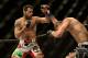 Apr 20, 2013; San Jose, CA, USA; Matt Brown (left) fights Jordan Mein (right) during the welterweight bout of the UFC on Fuel TV at HP Pavilion. Mandatory Credit: Kyle Terada-USA TODAY Sports