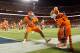 MIAMI GARDENS, FL - JANUARY 04: Tajh Boyd #10 of the Clemson Tigers celebrates with the CLemson mascot after he threw a 27-yard touchdown pass to Sammy Watkins #2 in the first quarter against the West Virginia Mountaineers during the Discover Orange Bowl at Sun Life Stadium on January 4, 2012 in Miami Gardens, Florida. (Photo by Mike Ehrmann/Getty Images)