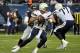 Aug 15, 2013; Chicago, IL, USA; San Diego Chargers quarterback Philip Rivers (17) looks to pass against the Chicago Bears during the first quarter at Soldier Field. Mandatory Credit: David Banks-USA TODAY Sports