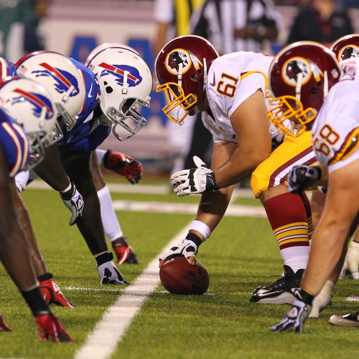 Bills vs. Redskins TV Info, Spread, Injury Updates, Game Time and More