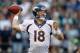 SEATTLE, WA - AUGUST 17: Quarterback Peyton Manning #18 of the Denver Broncos passes against the Seattle Seahawks at CenturyLink Field on August 17, 2013 in Seattle, Washington. (Photo by Otto Greule Jr/Getty Images)