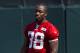 SANTA CLARA, CA - MAY 10: Marcus Lattimore #38 of the San Francisco 49ers watches his team during the San Francisco 49ers rookie minicamp at their training facility on May 10, 2013 in Santa Clara, California. Photo by Jason O. Watson/Getty Images)
