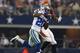 ARLINGTON, TX - AUGUST 24: B.W. Webb #20 of the Dallas Cowboys intercepts a pass intended for Mohamed Sanu #12 of the Cincinnati Bengals in the second quarter during a preseason game at AT&T Stadium on August 24, 2013 in Arlington, Texas. (Photo by Tom Pennington/Getty Images)