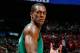 ATLANTA, GA - JANUARY 25: Rajon Rondo #9 of the Boston Celtics waits for an inbounds pass against the Atlanta Hawks at Philips Arena on January 25, 2013 in Atlanta, Georgia. NOTE TO USER: User expressly acknowledges and agrees that, by downloading and or using this photograph, User is consenting to the terms and conditions of the Getty Images License Agreement. (Photo by Kevin C. Cox/Getty Images)