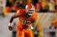 MIAMI GARDENS, FL - JANUARY 04: Corey Crawford #93 of the Clemson Tigers defends against the West Virginia Mountaineers during the Discover Orange Bowl at Sun Life Stadium on January 4, 2012 in Miami Gardens, Florida. (Photo by Streeter Lecka/Getty Images)