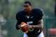 Aug 19, 2013; Columbus, OH, USA; Ohio State Buckeyes quarterback Braxton Miller (5) during practice at Ackerman Road Field. Mandatory Credit: Andrew Weber-USA TODAY Sports