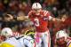 LINCOLN, NE - OCTOBER 27: Quarterback Taylor Martinez #3 of the Nebraska Cornhuskers gets his offense ready to snap the ball against the Michigan Wolverines during their game at Memorial Stadium on October 27, 2012 in Lincoln, Nebraska. Nebraska beat Michigan 23-9. (Photo by Eric Francis/Getty Images)
