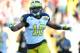 TAMPA, FL - JANUARY 01: Wide receiver Jeremy Gallon #10 of the Michigan Wolverines celebrates after a catch against the South Carolina Gamecocks in the Outback Bowl January 1, 2013 at Raymond James Stadium in Tampa, Florida. South Carolina won 33 - 28. (Photo by Al Messerschmidt/Getty Images)