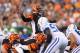 CINCINNATI, OH - AUGUST 29: Josh Johnson #8 of the Cincinnati Bengals gives instructions to his team during the preaseason game against the Indianapolis Colts at Paul Brown Stadium on August 29, 2013 in Cincinnati, Ohio. (Photo by Andy Lyons/Getty Images)