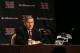 Jul 22, 2013; Dallas, TX, USA; Big 12 commissioner Bob Bowlsby speaks to the media during the Big 12 media days at the Omni Dallas Hotel. Mandatory Credit: Kevin Jairaj-USA TODAY Sports