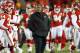 KANSAS CITY, MO - NOVEMBER 27: Defensive coordinator Romeo Crennel of the Kansas City Chiefs watches players warm up prior to the game against the Pittsburgh Steelers on November 27, 2011 at Arrowhead Stadium in Kansas City, Missouri. (Photo by Jamie Squire/Getty Images)