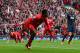 LIVERPOOL, ENGLAND - SEPTEMBER 01: Daniel Sturridge of Liverpool celebrates scoring the opening goal during the Barclays Premier League match between Liverpool and Manchester United at Anfield on September 01, 2013 in Liverpool, England. (Photo by Alex Livesey/Getty Images)