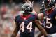 Aug 25, 2013; Houston, TX, USA; Houston Texans running back Ben Tate (44) celebrates scoring a touchdown against the New Orleans Saints during the first half at Reliant Stadium. Mandatory Credit: Thomas Campbell-USA TODAY Sports