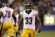EAST RUTHERFORD, NJ - NOVEMBER 04: Isaac Redman #33 of the Pittsburgh Steelers runs the ball against New York Giants during their game at MetLife Stadium on November 4, 2012 in East Rutherford, New Jersey. (Photo by Jeff Zelevansky/Getty Images)