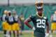 Jun 11, 2013; Green Bay, WI, USA; Green Bay Packers cornerback Casey Hayward works out during organized team activities at Clarke Hinkle Field in Green Bay. Mandatory Credit: Benny Sieu-USA TODAY Sports