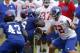 Giants rookie offensive lineman Justin Pugh (No. 72) will make his regular season debut on Sunday against the Dallas Cowboys.