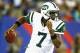 EAST RUTHERFORD, NJ - AUGUST 24: Geno Smith #7 of the New York Jets passes against the New York Giants during their pre season game at MetLife Stadium on August 24, 2013 in East Rutherford, New Jersey. (Photo by Al Bello/Getty Images)