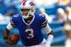 INDIANAPOLIS, IN - AUGUST 11: EJ Manuel #3 of the Buffalo Bills runs the ball against the Indianapolis Colts at Lucas Oil Stadium on August 11, 2013 in Indianapolis, Indiana.(Photo by Michael Hickey/Getty Images)