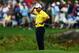 NORTON, MA - SEPTEMBER 02: Sergio Garcia of Spain reacts to his third shot on the 18th hole during the final round of the Deutsche Bank Championship at TPC Boston on September 2, 2013 in Norton, Massachusetts. (Photo by Andy Lyons/Getty Images)