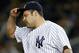 NEW YORK, NY - SEPTEMBER 6: Relief pitcher Joba Chamberlain #62 of the New York Yankees reacts after walking Daniel Nava #29 of the Boston Red Sox in the eighth inning in an MLB baseball game at Yankee Stadium on September 6, 2013 in the Bronx borough of New York City. The Red Sox won 12-8. (Photo by Rich Schultz/Getty Images)
