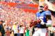 GAINESVILLE, FL - AUGUST 31: Gideon Ajagbe #25 of the Florida Gators scores a touchdown against the Toledo Rockets during a game at Ben Hill Griffin Stadium on August 31, 2013 in Gainesville, Florida. (Photo by Stacy Revere/Getty Images)