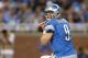 DETROIT, MI - AUGUST 09: Matthew Stafford #9 of the Detroit Lions drops back to pass during the second quarter of the pre-season game against the New York Jets at Ford Field on August 9, 2013 in Detroit, Michigan. (Photo by Leon Halip/Getty Images)