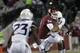 NORMAN, OK - SEPTEMBER 7: Quarterback Blake Bell #10 of the Oklahoma Sooners rushes up the middle against the West Virginia Mountaineers September 7, 2013 at Gaylord Family-Oklahoma Memorial Stadium in Norman, Oklahoma. Oklahoma defeated West Virginia 16-7. (Photo by Brett Deering/Getty Images)