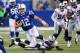 INDIANAPOLIS, IN - SEPTEMBER 08: Andrew Luck #12 of the Indianapolis Colts runs the ball against the Oakland Raiders in the first half of action at Lucas Oil Stadium on September 8, 2013 Indianapolis,Indiana. Indianapolis defeated Oakland 21-17. (Photo by Michael Hickey/Getty Images)