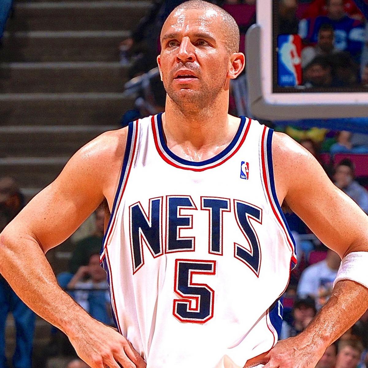 New Jersey Nets Jason Kidd looks up at the score board during the first  quarter against the Washington Wizards at the Verizon Center in Washington  on April 10, 2007. (UPI Photo/Kevin Dietsch