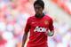 Kagawa playing during the Community Shield, his last appearance for United.