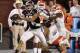 COLLEGE STATION, TX - SEPTEMBER 07: Mike Evans #13 of the Texas A&M Aggies makes a catch as he beats DeAntrey Loche #13 of the Sam Houston State Bearkats at Kyle Field on September 7, 2013 in College Station, Texas. (Photo by Bob Levey/Getty Images)