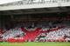 LIVERPOOL, ENGLAND - SEPTEMBER 01: The Kop and the Liverpool players acknowledge the 100th Anniversary of the birth of Bill Shankly prior to the Barclays Premier League match between Liverpool and Manchester United at Anfield on September 01, 2013 in Liverpool, England. (Photo by Alex Livesey/Getty Images)