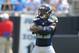 Sep 8, 2013; Charlotte, NC, USA; Seattle Seahawks free safety Earl Thomas (29) reacts in the first quarter. The Seahawks defeated the Panthers 12-7 at Bank of America Stadium. Mandatory Credit: Bob Donnan-USA TODAY Sports