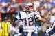 ORCHARD PARK, NY - SEPTEMBER 08: Tom Brady #12 of the New England Patriots readies to throw against the Buffalo Bills at Ralph Wilson Stadium on September 8, 2013 in Orchard Park, New York.New England won 23-21. (Photo by Rick Stewart/Getty Images)