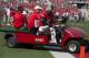 Sep 7, 2013; Columbus, OH, USA; Ohio State Buckeyes quarterback Braxton Miller (5) is taken to the locker room after being injured on a play against the San Diego State Aztecs at Ohio Stadium. Mandatory Credit: Greg Bartram-USA TODAY Sports