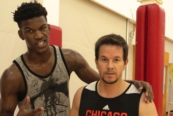 Jimmy Butler Balls With Mark Wahlberg Makes Him Look Like A Scrub Bleacher Report Latest News Videos And Highlights