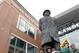 GREEN BAY, WI - JANUARY 15: Fans pose in front of a statue of Vince Lombardi outside of Lambeau Field prior to the NFC Divisional playoff game between the Green Bay Packers and the New York Giants on January 15, 2012 in Green Bay, Wisconsin. (Photo by Jamie Squire/Getty Images)